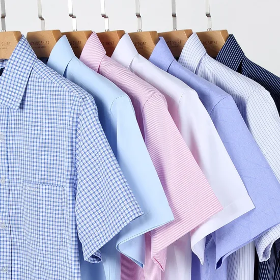 Logotipo personalizado 100% algodão camisas casuais para homens camisa estampada de negócios cor sólida atacado de alta qualidade