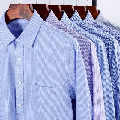 Camisas de trabalho de algodão personalizadas com gola de manga comprida camisas de tecido Oxford camisas formais de escritório para homens